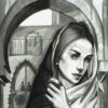 Algerian Art - Watercolor Painting - Life In Black & White Paintings Zin Eddine Zendaoui Art Gallery
