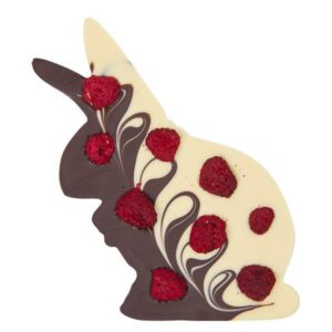 Belgian Brands - Chocolate Easter Bunny with Raspberries Chocolissimo > Geschenken Chocolissimo