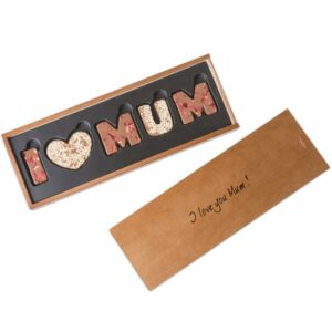 Belgian Brands - Chocolate Gifts - Milk Chocolate Letters (I LOVE Mum) Chocolate Gifts Chocolissimo