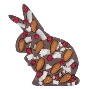 Belgian Brands Dark Chocolate Easter Bunny With Almonds Chocolissimo > Geschenken Chocolissimo