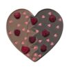 Belgian Brands Dark Milk Chocolate Heart with Raspberries Chocolate Bar Chocolissimo