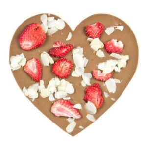 Belgian Brands Milk Chocolate Hearts with Strawberries Chocolate Heart Chocolissimo