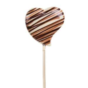 Belgian Brands - White Chocolate - Heart shaped lollipop Chocolate Lollipop Chocolissimo