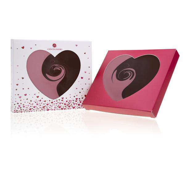 Chocolate Heart - Harmony - Dark and ruby Chocolate tablet Chocolissimo > Chocolate shapes Chocolissimo