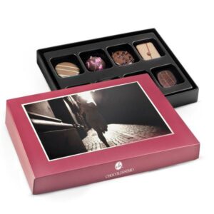 ChocoPostcard Mini Rose - Chocolates Chocolates with postcard Chocolissimo > Personalisation Chocolissimo