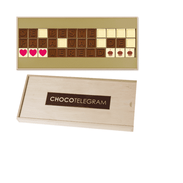 ChocoTelegram - De beste papa van de wereld (The best dad in the world) - Chocolate Chocolate message Chocotelegram > Chocotelegram Chocolissimo