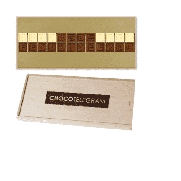 ChocoTelegram - Gefeliciteerd (Congratulations) - Chocolate Chocolate wishes Chocotelegram > Chocotelegram Chocolissimo