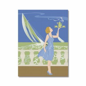 Dutch Artists - Digital Art On Canvas - Art Deco Series 03 Prints 2 MAAL EE Art Collection 24"x32" (60cm x 80cm) White Wrap