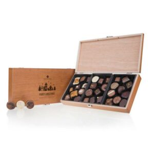 Prestige Merry - Without Alcohol - Chocolates Chocolates in a wooden box Chocolissimo > Chocolate gifts Chocolissimo