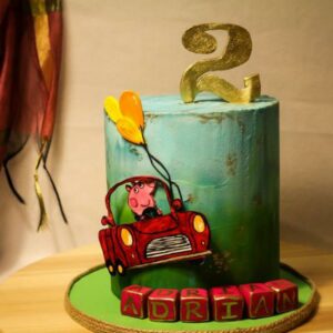 George Peppa & His Red Car | Cake  | Globalchocostore