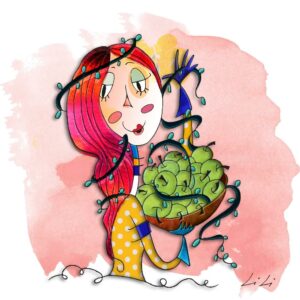 Bowl Green Apples | Digital Prints | Hand Drawing & Digital Colouring